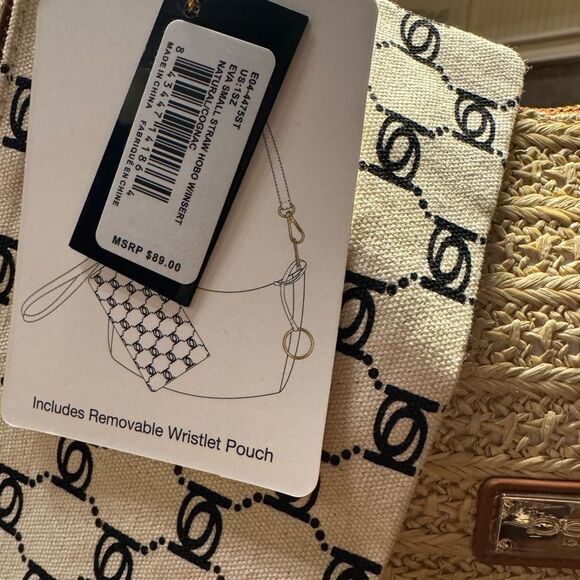 Bebe Eva Straw Small shoulder Bag Set - Picture 6 of 8